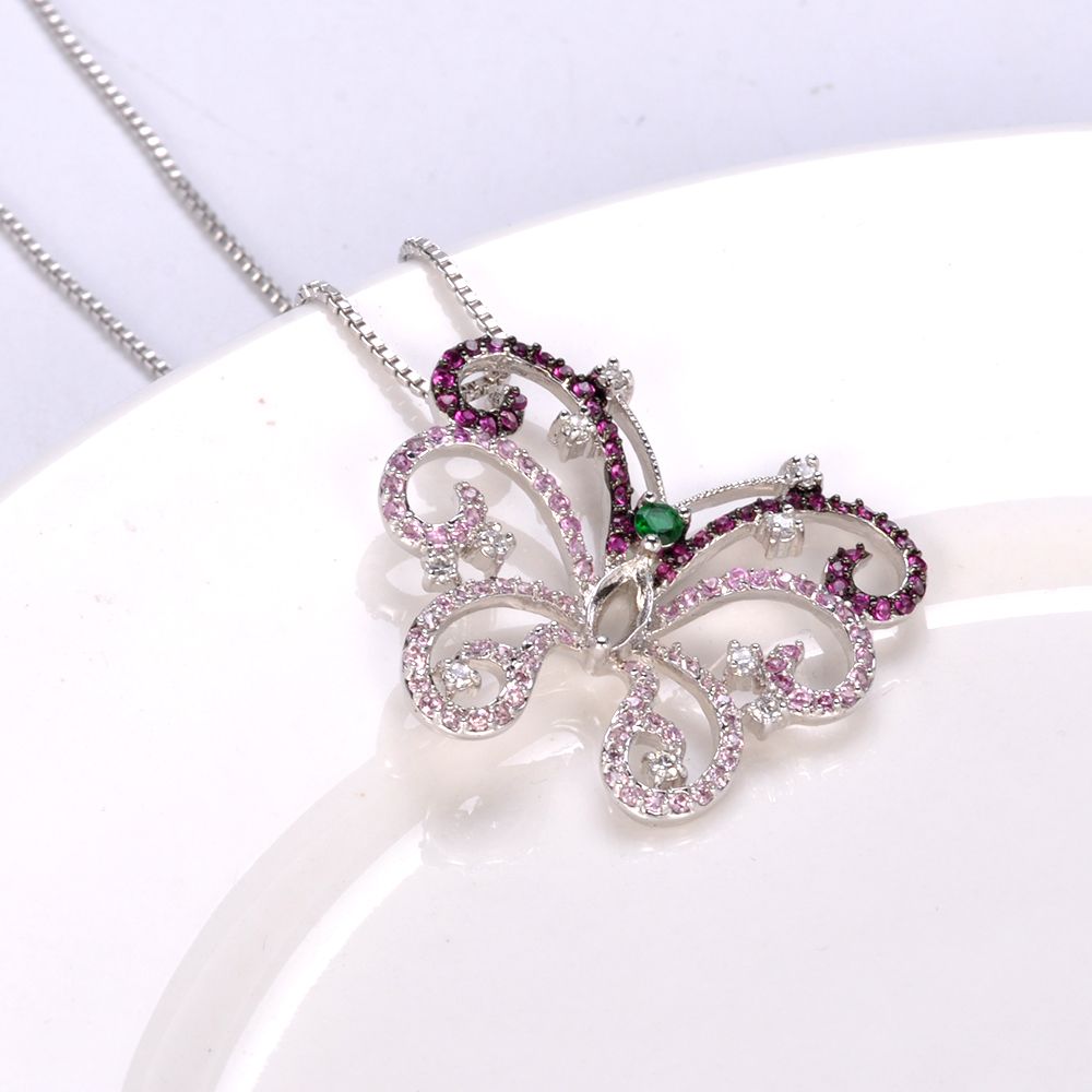 Trendy Brand New Personalized Name Jewelry Gift Butterfly Necklace Pendant