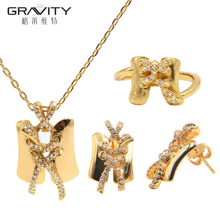 Fashion Necklace Copper AAA Cubic Zirconia Jewelry Set