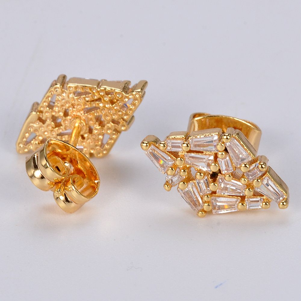 Anti-allergic 18K Gold Plated Designer Stud Earrings With Factory Supply Jewelry