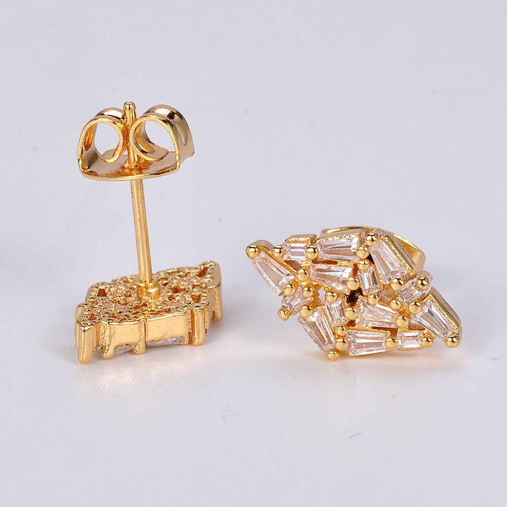 Anti-allergic 18K Gold Plated Designer Stud Earrings With Factory Supply Jewelry
