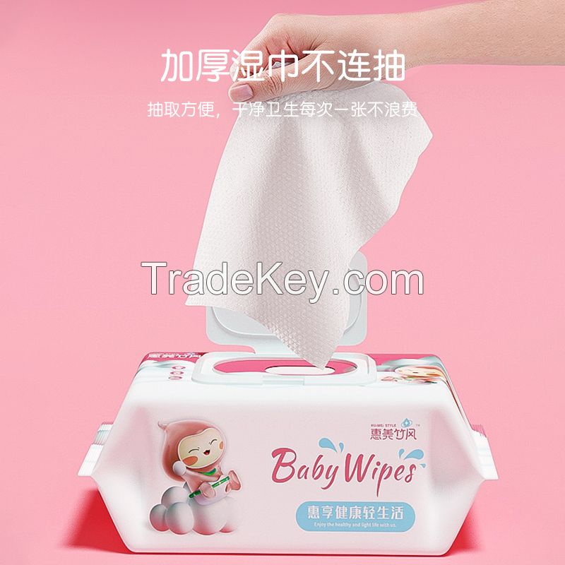 Wholesale OEM ODM Disposable Cleaning Sterilization No Alcohol 80 Pieces/Bag Baby Wet Wipe