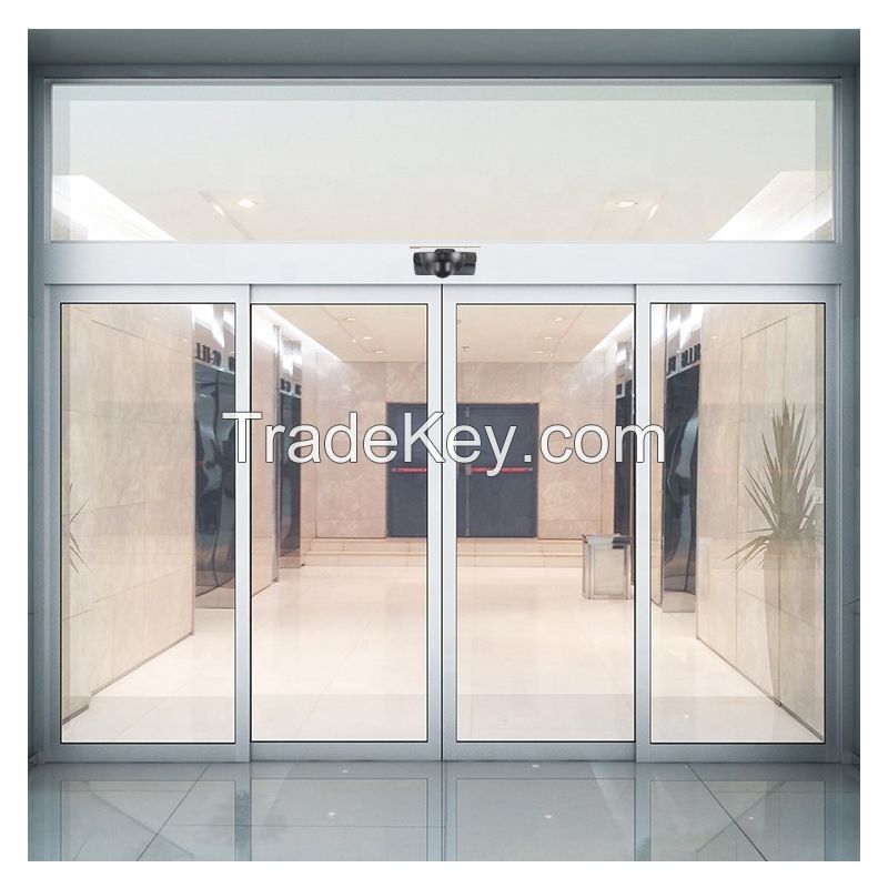 Commercial Building Entrance Sliding Door Motor Electric Aluminum Frame Glass Automatic Sliding Door Operators