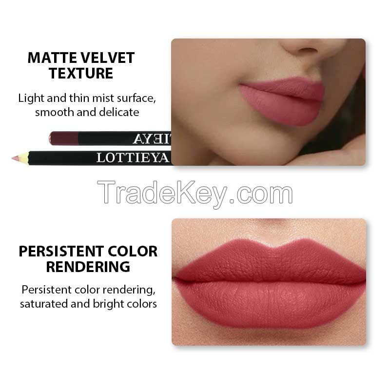 Lottieya Matte Velvety Slim Lip Liner Pencil