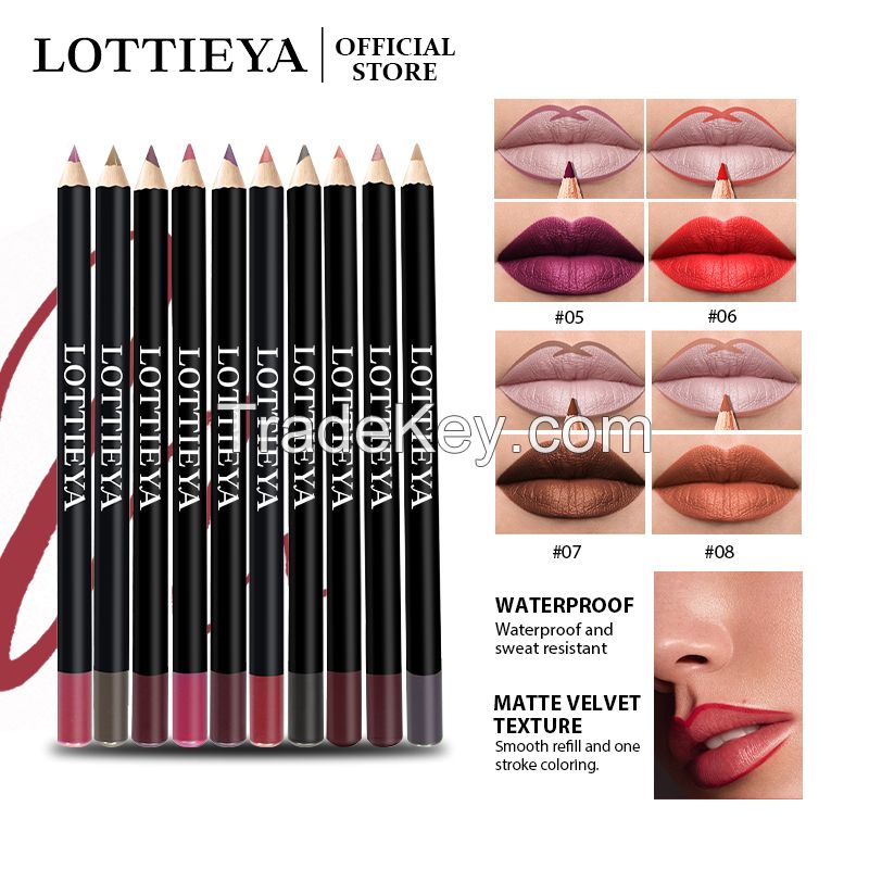 Lottieya Matte Velvety Slim Lip Liner Pencil