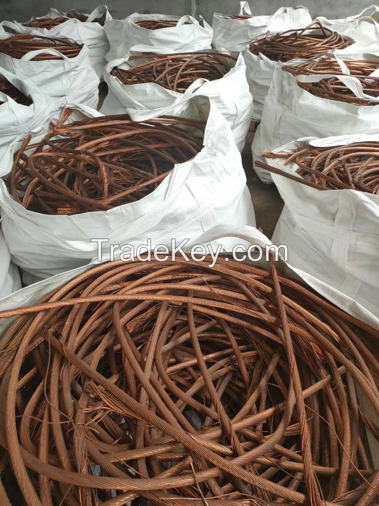 Wholesale Copper Scrap Red Copper Wire Scarp Min 99.9% Yellow Color Copper Wire for Large Stock