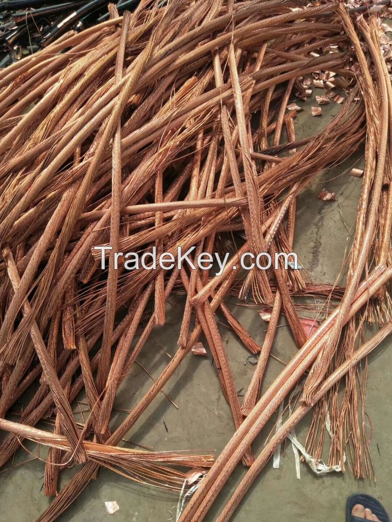 Wholesale Copper Scrap Red Copper Wire Scarp Min 99.9% Yellow Color Copper Wire for Large Stock