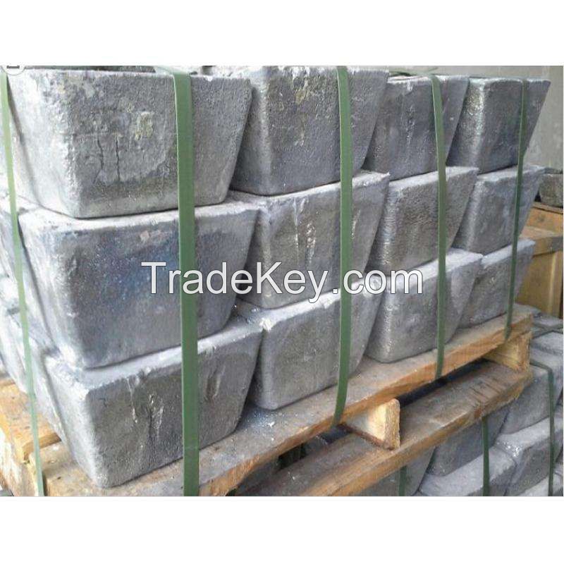 Wholesale High Quality Antimony Ingtots Antimony Metal Ingot Pure Case Silver White Customized Wooden Packing