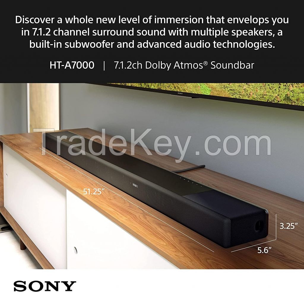 Sony HT-A7000 7.1.2ch 500W Dolby Atmos Sound Bar Surround Sound Home Theater with DTS:X and 360 Spat