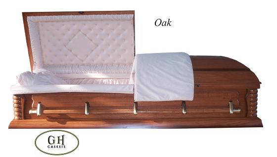 Oak Wood Funeral Casket