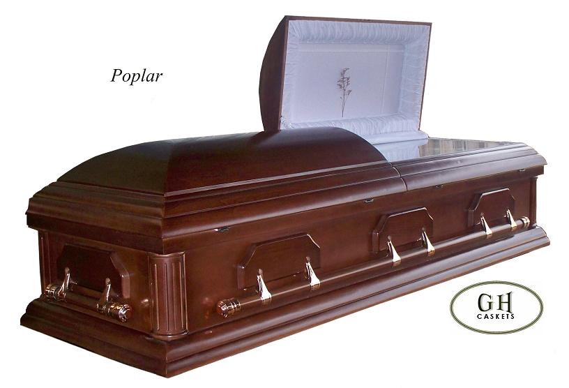 Poplar Wood Funeral Casket