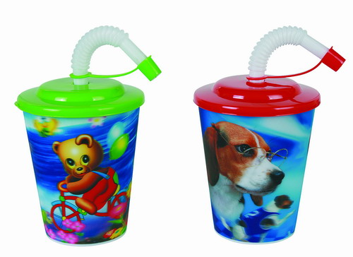 plastic cup,3D lenticular cup,PP cup,drinking cup,cartoon cup,