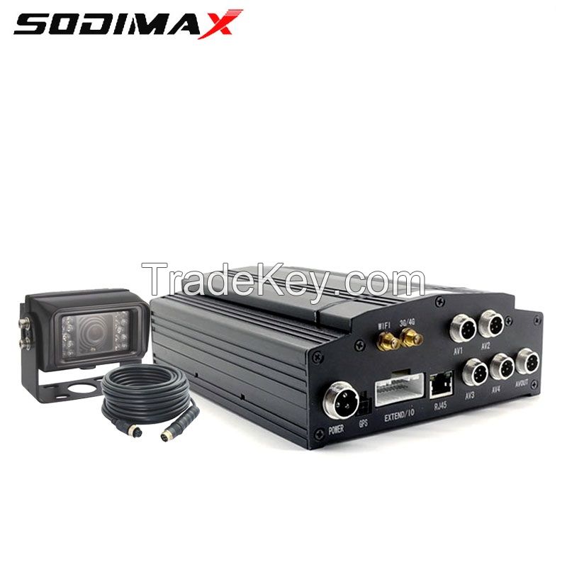 Compact 4 Channel Mobile Dvr H.264 Hdd With Panic Button Built - In Gps