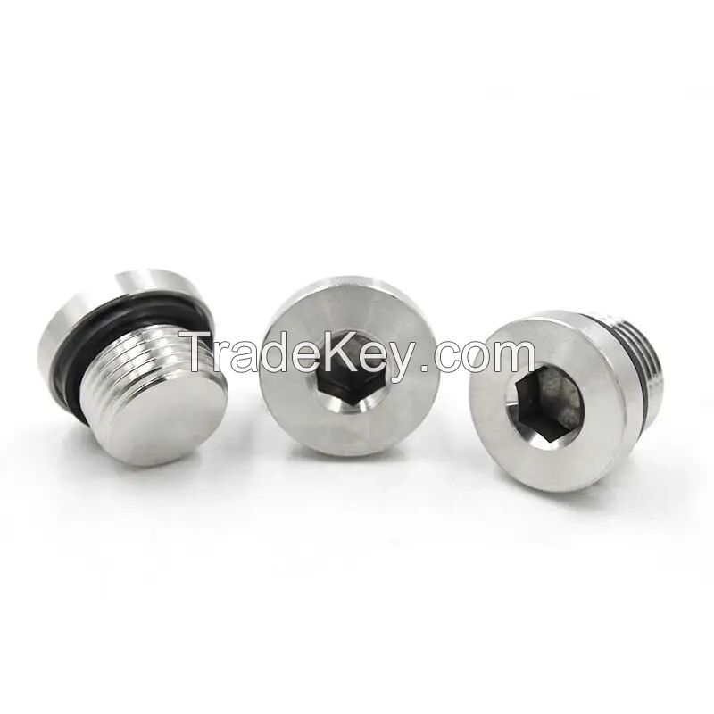 Hollow Hex Hydraulic Plugs High Quality Stainless Steel Oil Silver Hexagon Male Plug Steel Female 1/2'' Npt Suppliers Casting