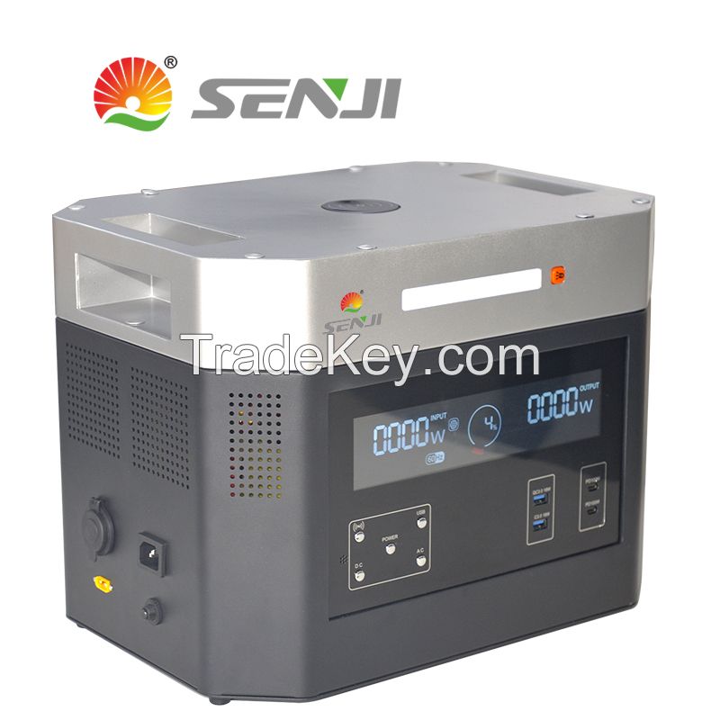 2KW Outdoor Camping Portable Solar Power Generator 110V 220V Portable Lithium Battery Power Station 2000W