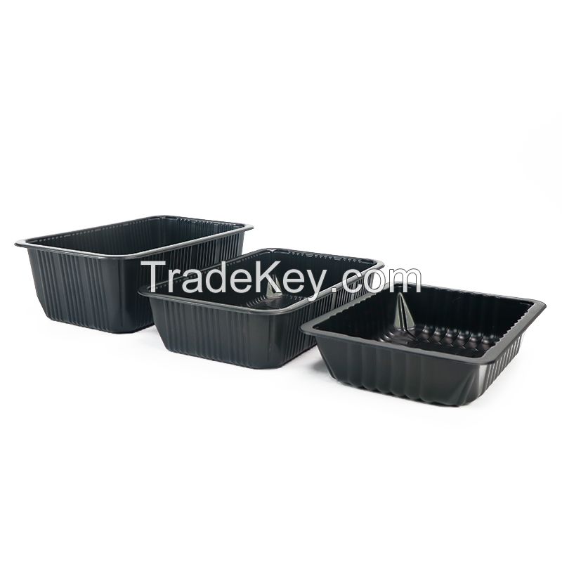 Evoh Pp Food Sealing Disposal Cheap Clear Plastic Plates Display Trays For Food Microwave Plastic Frozen Food Meat Packing Tray