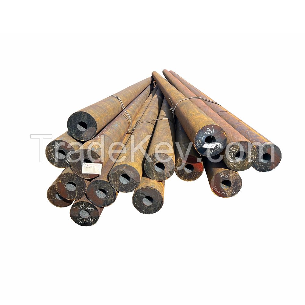 Thick Wall ST37 ST52 Q345B 1045 seamless steel pipe hollow bar