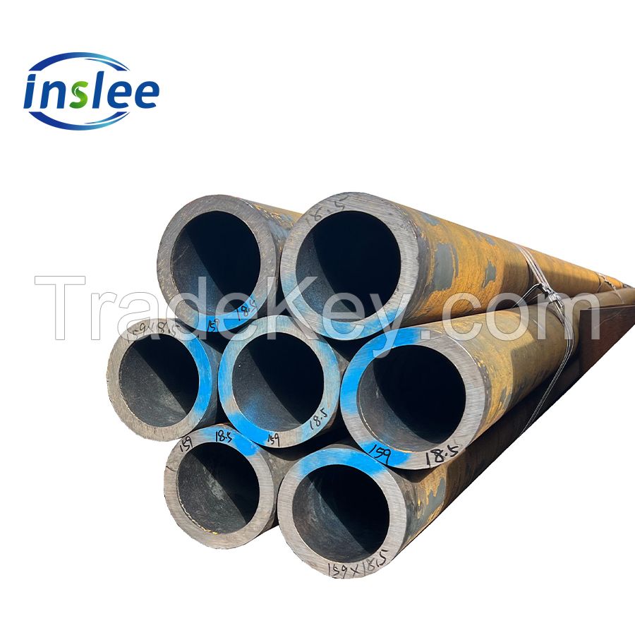 schedule 80 seamless steel pipe st37 st52 carbon black seamless steel pipe