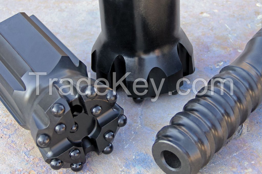 Thread Button Drill Bits Hard Rock Retrac Drilling Tools In Quarrying Stone Tunnel Construction