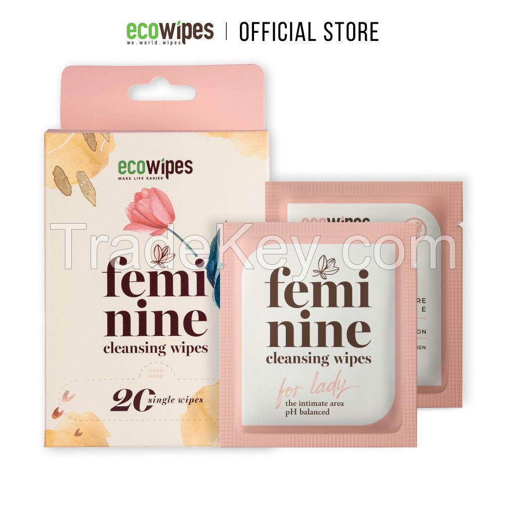 Single Wrapped Feminine Wet Wipe 100% Non Woven Quality For Feminine Cleaning Hygiene