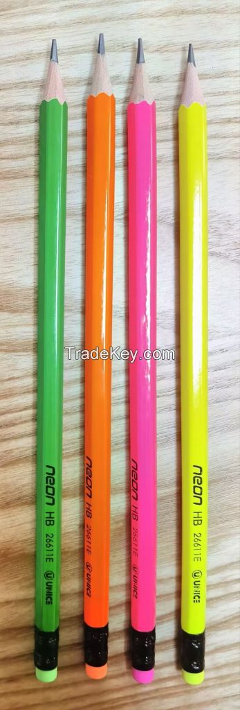 Triangular HB Pencil, Neon Color Coating