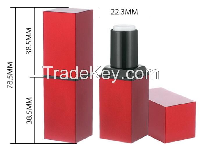 plastic lipstick tube of color cosmetic