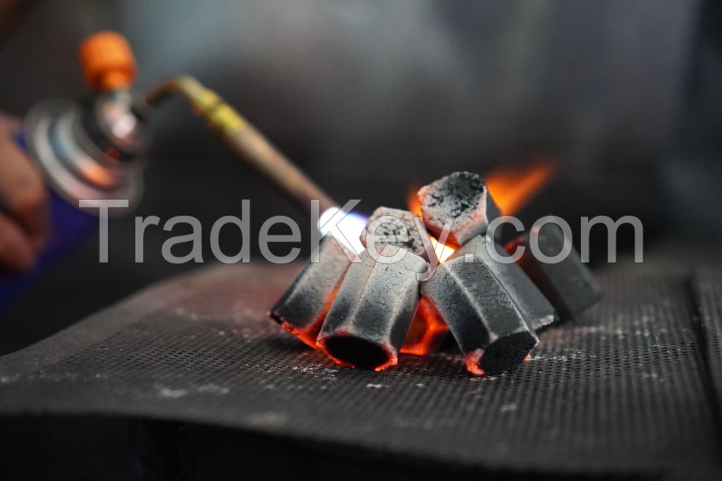 Coconut charcoal briquettes