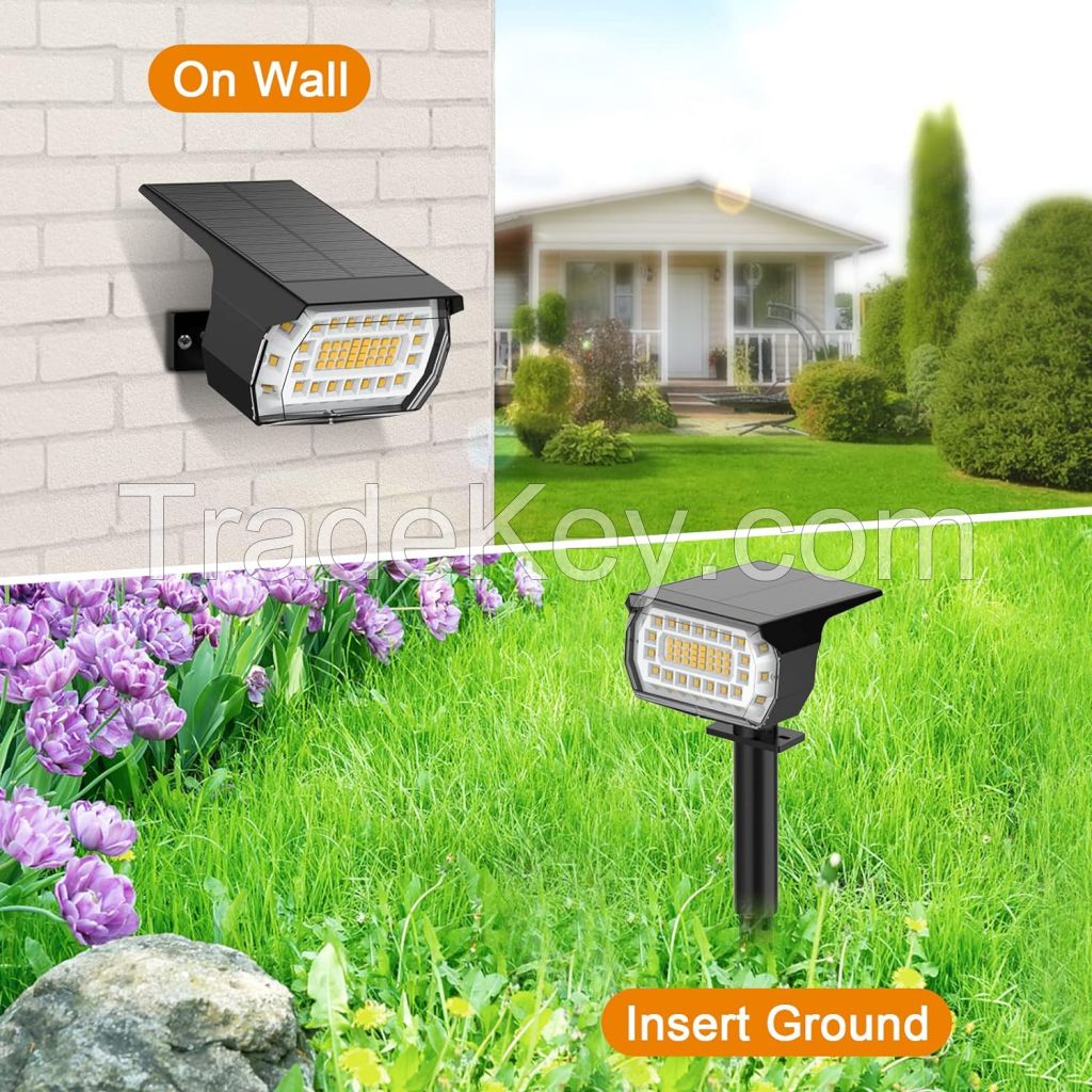 Geomade Solar Spot Lights Outdoor, Waterproof Dusk-to-Dawn Solar Landscape Spotlights for Garden Yard