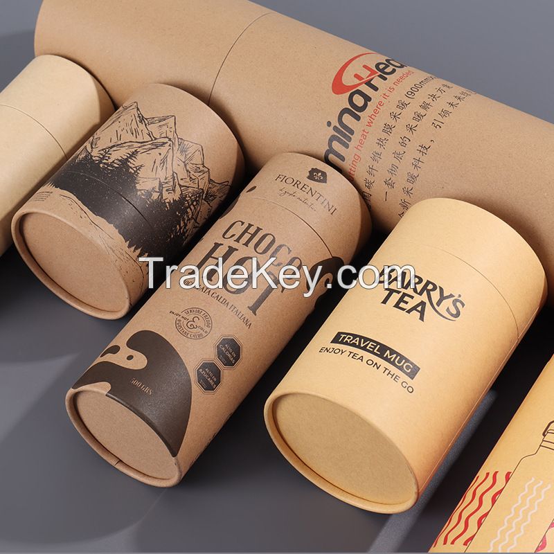 Customizable environmentally friendly round paper tube can packaging box factory