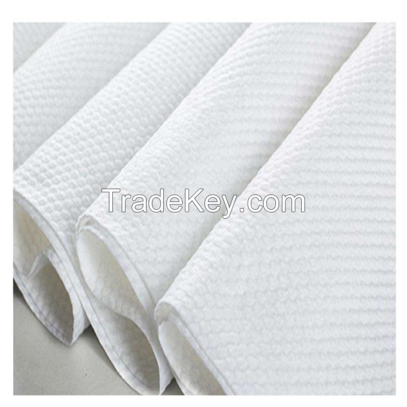 Spunlace Nonwoven for Wet Wipes Plain Viscose Polyesters White