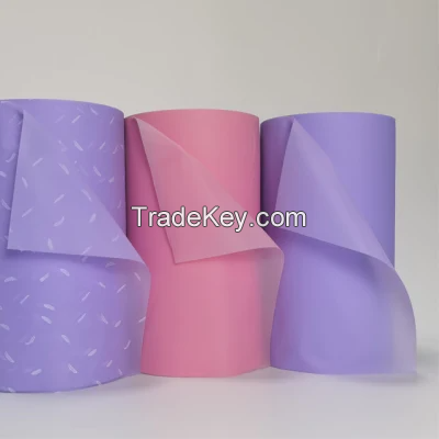 Custom Baby Diaper Raw Materials Breathable Printed PE Film Sanitary Napkins