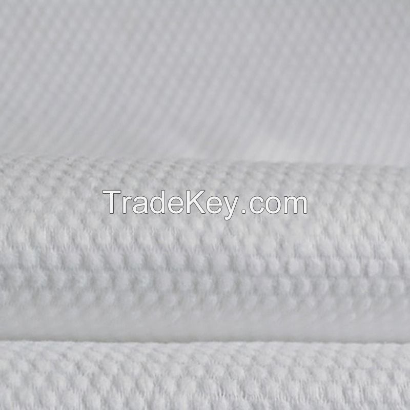 Spunlace Nonwoven for Wet Wipes Plain Viscose Polyesters White