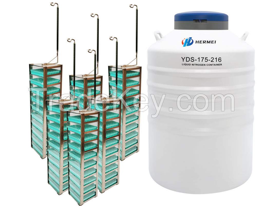 Large neck opening liquid nitrogen container for storing 2ml cryovials