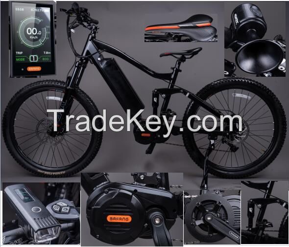 11 speed 27.5" inch Cruise Aluminium Alloy Electric mountain bike with mid motor 48V1000W