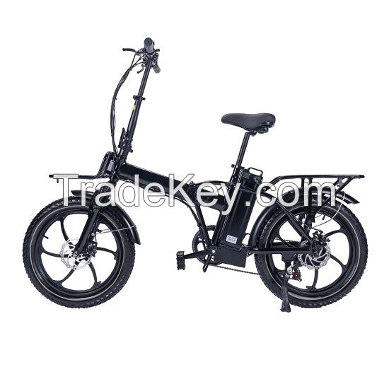 Classic Style 20Inch Electric Folding Bicycle 36V 250W Integrated Motor City Bike
