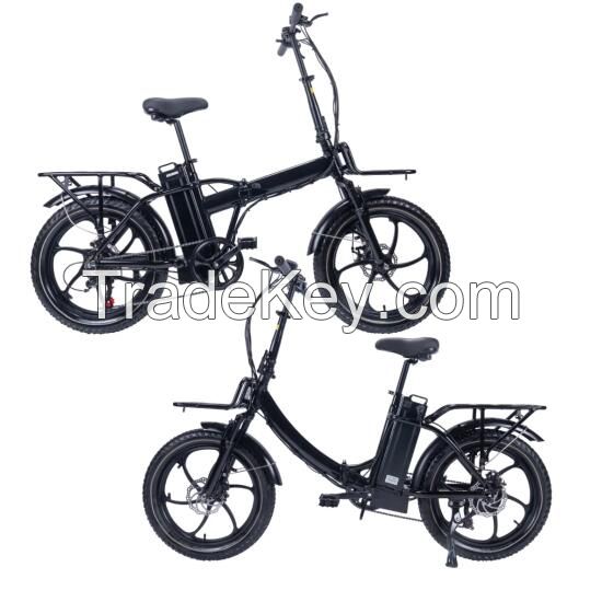 Classic Style 20Inch Electric Folding Bicycle 36V 250W Integrated Motor City Bike