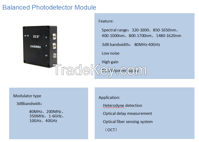 ROF -BPR Series Balanced Photodetector High Sensitivity Photodetector Si Photodetector
