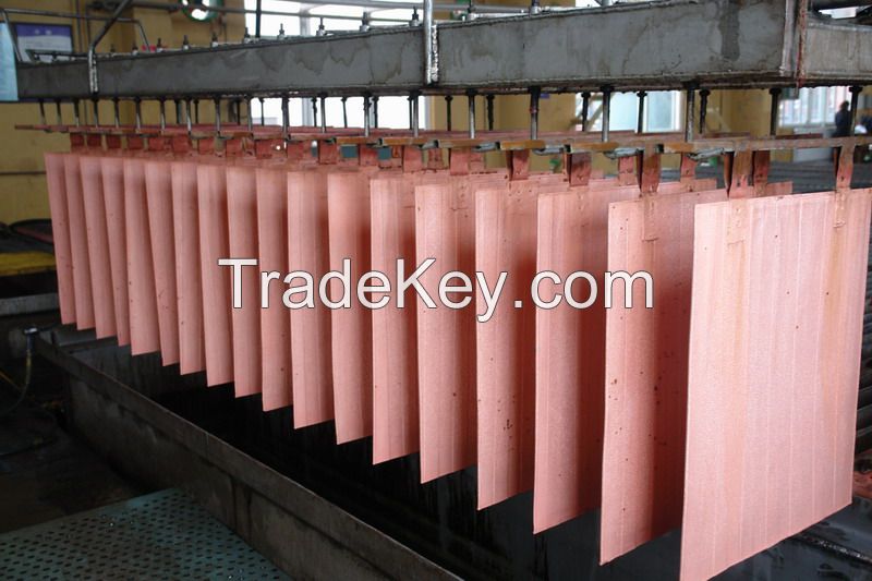 Wholesale Red Copper Cathode Plate for Electrolytic Pure Copper Sheet Orange