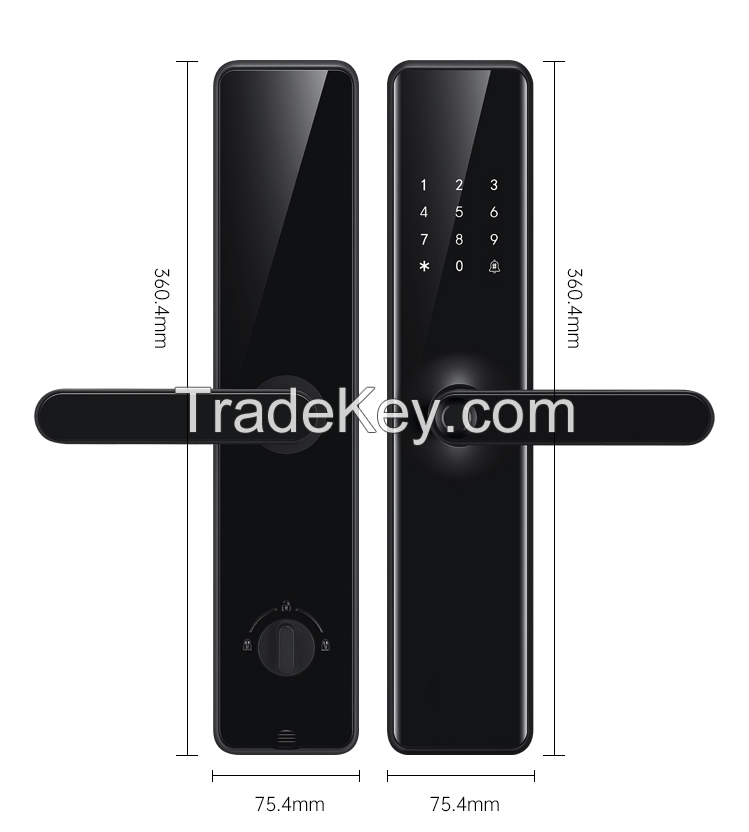 DF720Pro Wifi Tuya TTLock Fingerprint Remote Unlock Passcode 3D Recognition Automatic Smart Lock