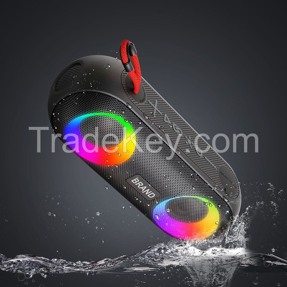 IPX6 waterproof bluetooth speaker 20w powerful sound wirless speaker with RGB light  