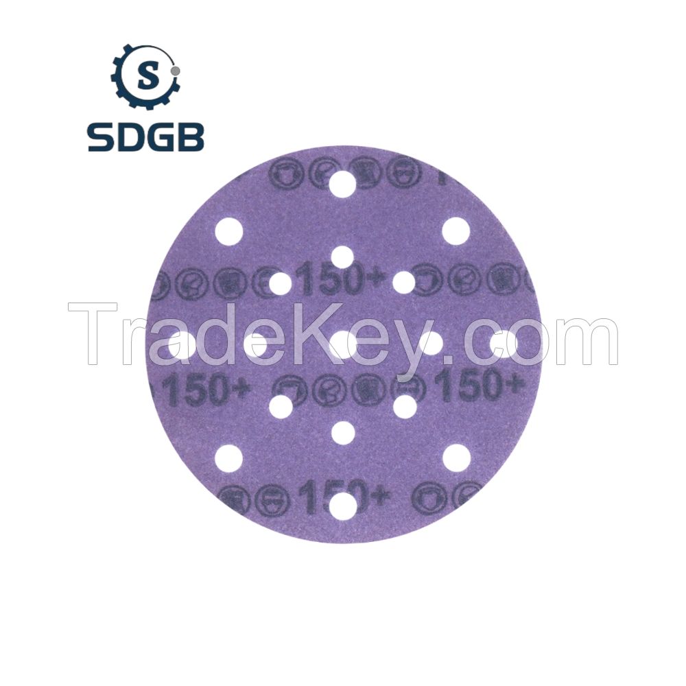 6 Inch Ceramic Sandpaper Purple Film Disc Abrasive Sanding Discs Sanding Paper for Sanding Polish