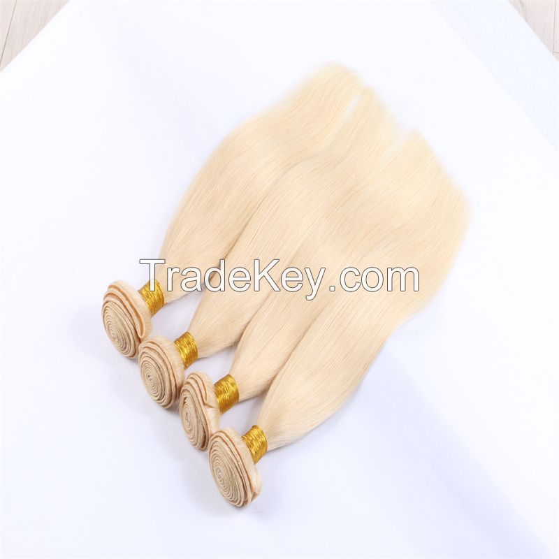 Remy Hair Weaving,Virgin Indian Human Hair Extension 613# blonde colors