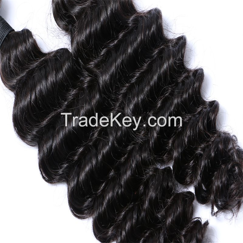 Raw Virgin Cuticle Aligned Hair, Virgin Indian Human Hair Weavings Wave and Curly