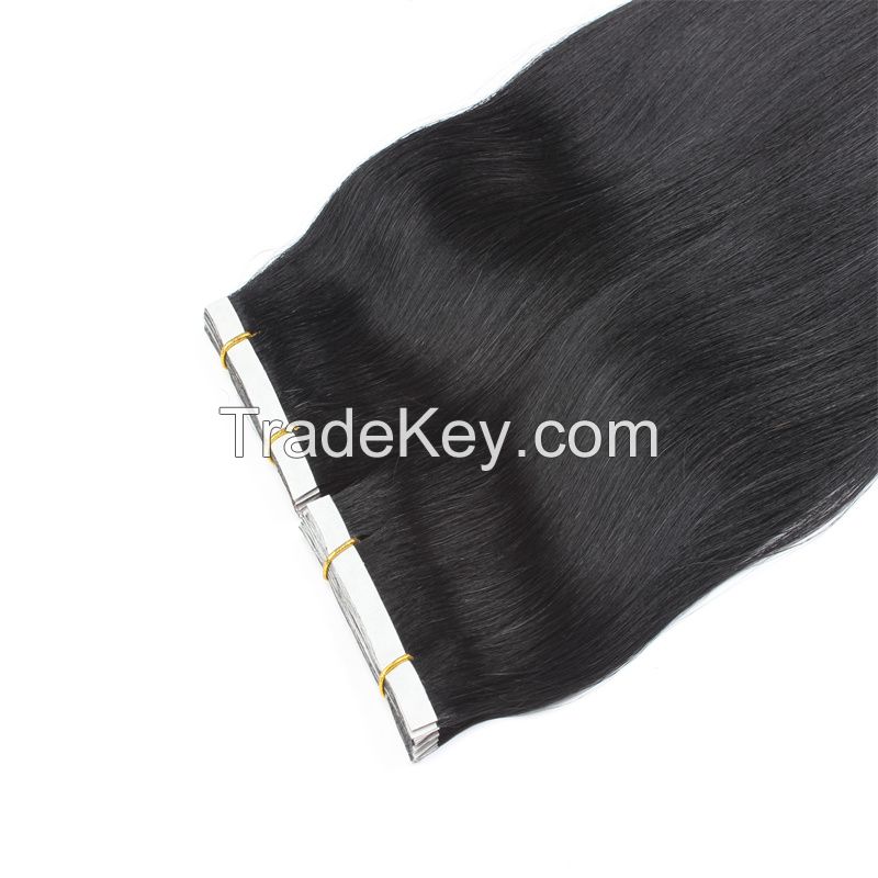 Brazilian hair extension tape in hair cuticle aligned human hair extensions blonde colors