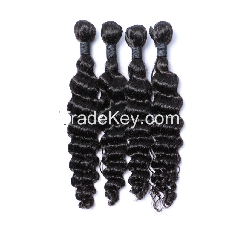 Raw Virgin Cuticle Aligned Hair, Virgin Indian Human Hair Weavings Wave and Curly