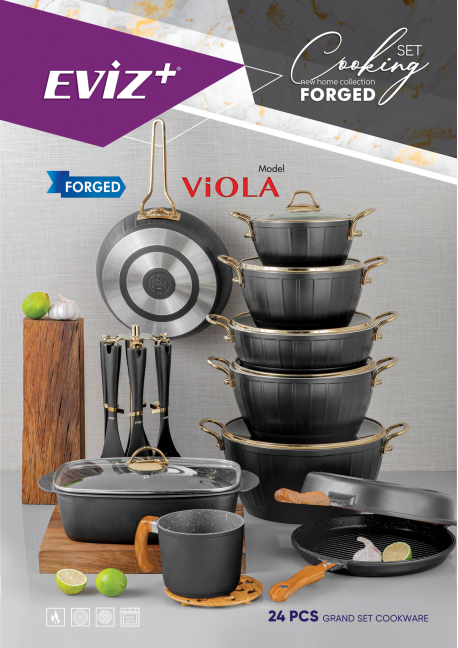 Non-stick granite cookware 24pcs set