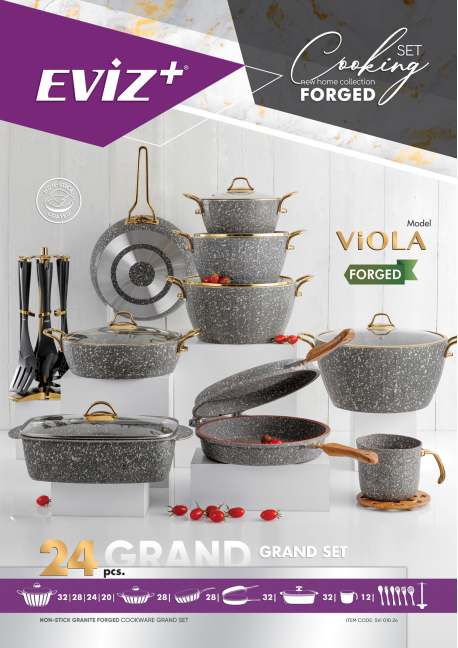Non-stick granite cookware 24pcs set