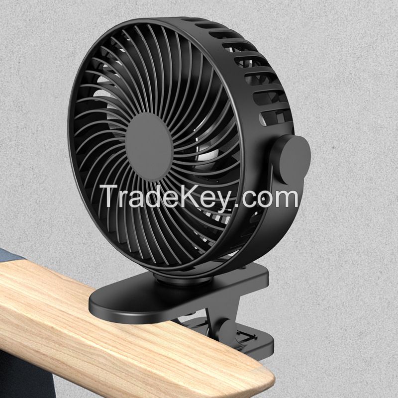 5" Mini Fan of Indoor and Outdoor with Rechargeable Battery Desktop, Clip and Hang Fan on The Well