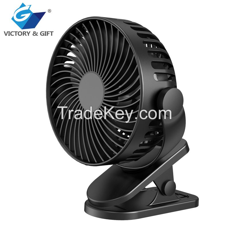 5" Mini Fan of Indoor and Outdoor with Rechargeable Battery Desktop, Clip and Hang Fan on The Well