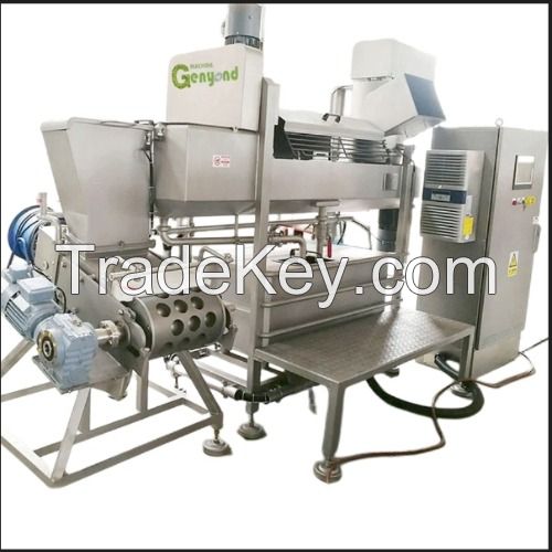 Mozzarella cheese Cutting cooking stretching moulding making machine