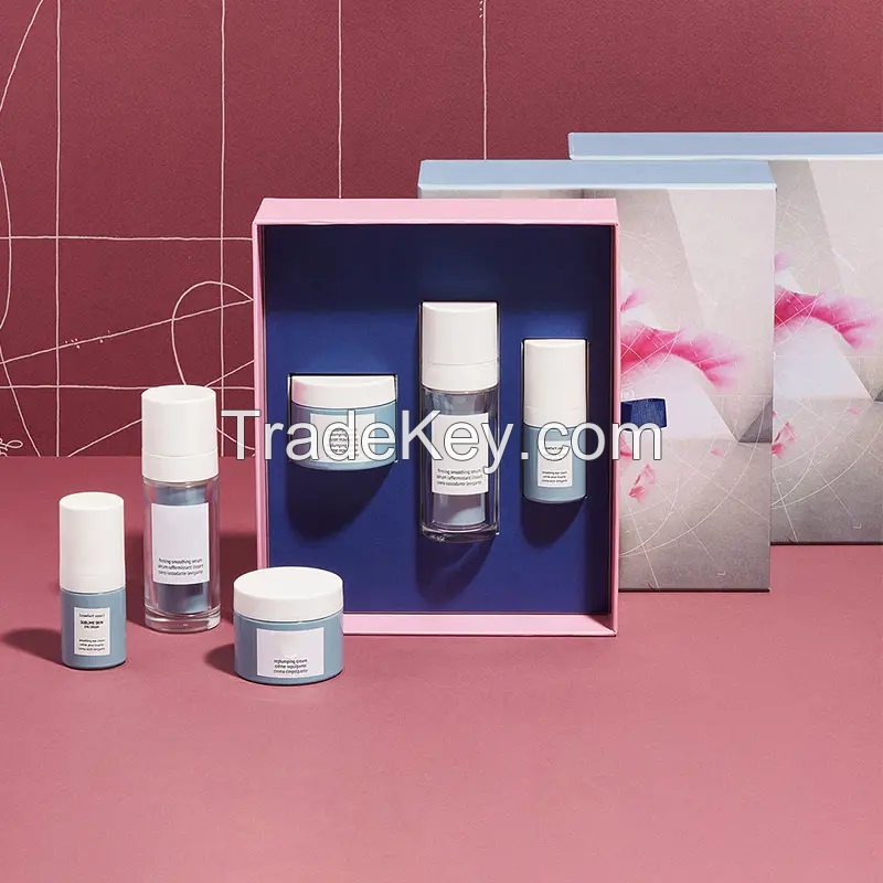Wholesale Print Logo Makeup Sets Cosmetics Box Face Eye Cream Jar Packaging Box High Quality Beauty Makeup Box
